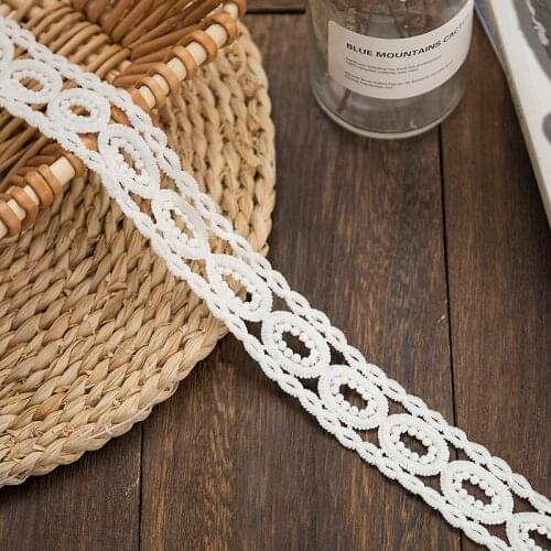 Lace fabric by yard 2020 new 5 yds 3cm width lace ribbon for crafts white diy supplies handmade material lace trimming sewings