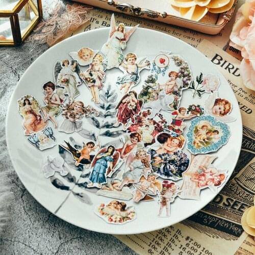 Lovely Angel Doll Stickers Junk Journal Diary Planner Scrapbooking Decorative Creative Sticker DIY Craft Photo Albums