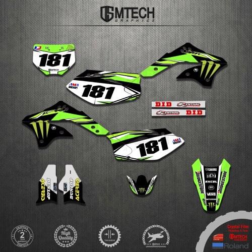 DSMTECH Motorcycle Decals Stickers Backgrounds Graphics kits For Kawasaki KXF450 KX450F 2006 2007 2008 450KXF KXF 450 KX 450F
