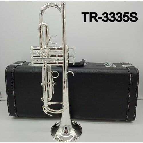 New MFC Bb Trumpet 3335S Silver Plated Music Instruments Profesional Trumpets Student Included Case Mouthpiece Accessories