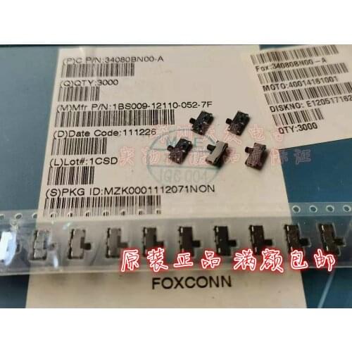 Original New 100% 1BS009-12110-052-7F toggle switch 5pin 2gear slide switch