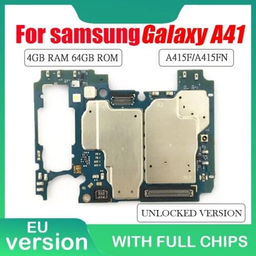 Original Unlocked for Samsung A41 A415F Motherboard Europe Version for SM-A415F A415FN Mainboard with Full Chips