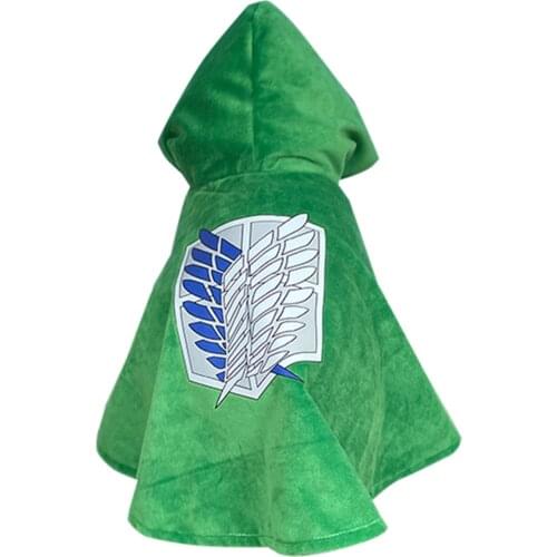 Attack on Titan Cosplay Shingeki No Kyojin Survey Corps Cloak Cape For Pet Cat Dog