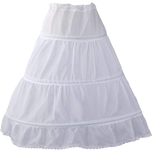 Puffy Crinoline Petticoat Skirt for Girls 3 Hoops Slip for Pageant Dress Gown 2021