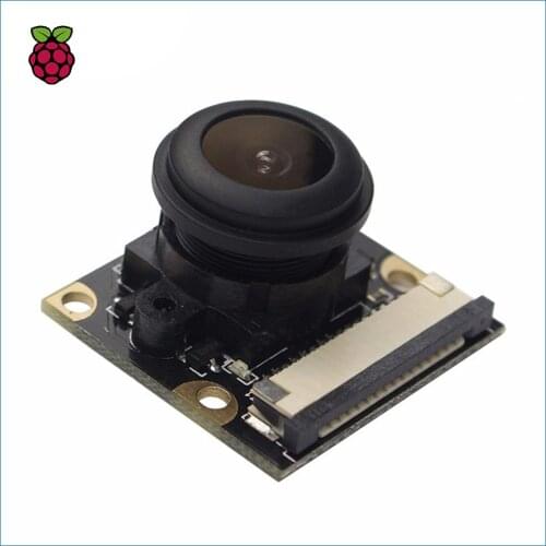 S ROBOT For Raspberry Pi 4 Model B/3B+/3B/2B Night Vision Fisheye Camera 5MP OV5647 130 Degree Focal Adjustable Camera RPI149