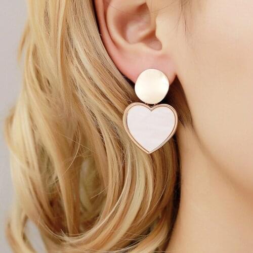 Heart Drop Earrings For WomenAcrylic Geometry Hangle Earrings AM3026