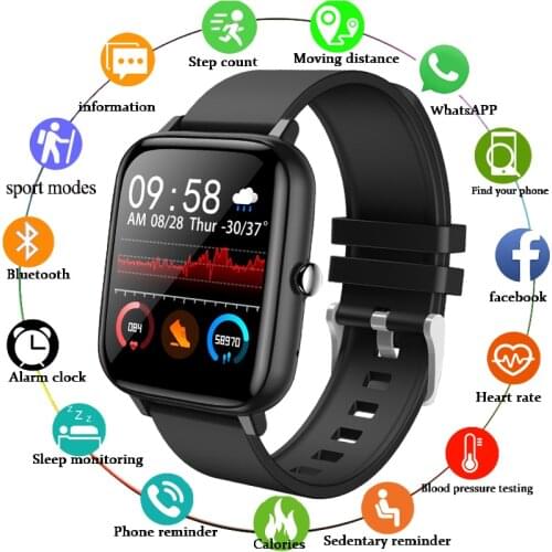 LIGE New 1.54 inch Smart Watch Men Full Touch Fitness Tracker Blood Pressure Sport Smart Clock Women Smartwatch for Xiaomi IOS