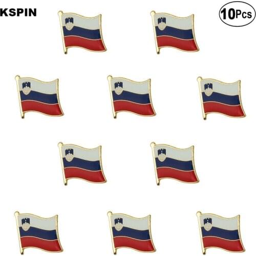 Slovenia Flag Lapel Pin Flag badge Brooch Pins Badges 10Pcs a Lot