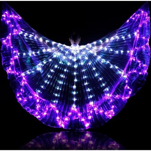 LED Lamb Clothing Accessories Belly Dance Wings Halloween Women Stage Costume Prop