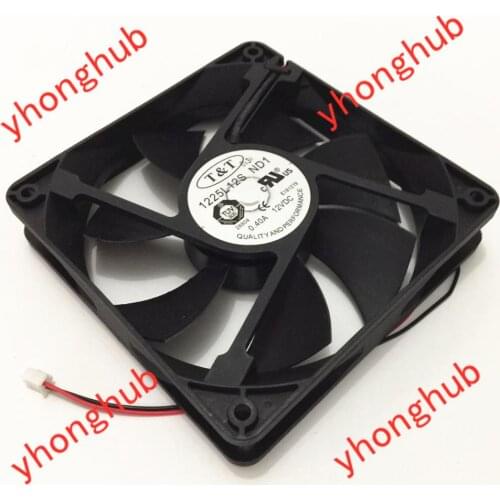 T&T 1225L12S ND1 ND3 Server Cooling Fan DC 12V 0.40A 120x120x25mm 2-wire