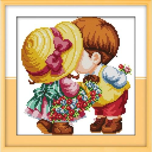 Everlasting Love Innocence Chinese Cross Stitch Kits Ecological Cotton Stamped Printed 11CT DIY Gift Wedding Decoration For Home