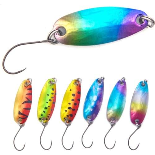 1pcs/lot 2.5g 3cm VIB Fishing Tackle Bait Fishing Metal Spoon Lure Bait For Trout Bass Spoons Hard Small Sequins Spinner Spoon