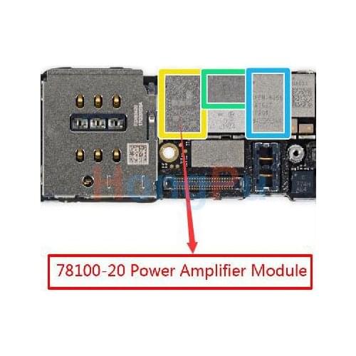 10pcs/lot LBPA_RF 78100-20 for iphone 7 7plus Power Amplifier Module IC on motherboard