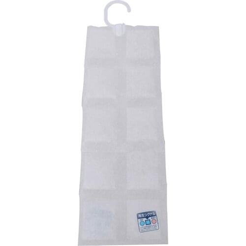10 Grids Dehumidifier Bags Moisture Absorber Hanging Wardrobe Hygroscopic Anti-mold Desiccant Drying Agent Household