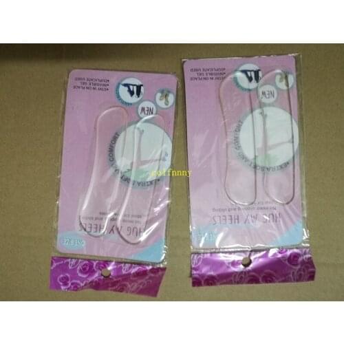 1000packs/lot Long shape Increased insoles Silicone Back Heel Liner Gel Cushion Pads Insole High Heel Dance Shoes Grip