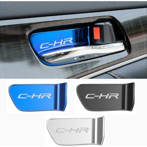 4pcs stainless steel car interior door handle ornament sticker for Toyota CHR C-HR Accessories Car Styling