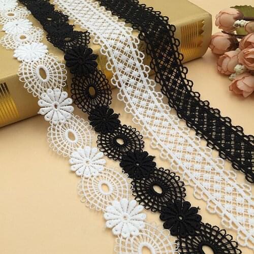 5 yards/batch, milk silk, water-soluble lace, embroidery, bilateral wave embroidered barcode, womens accessory decoration