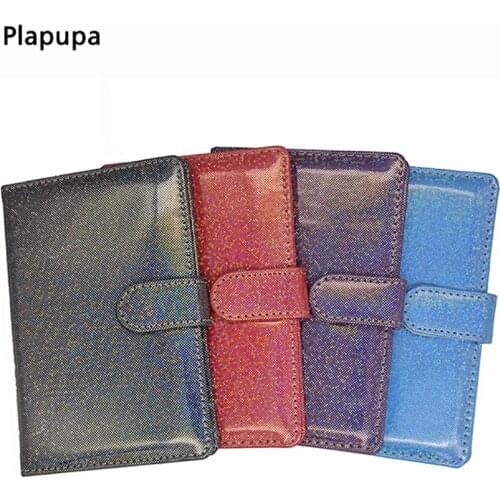 Shiny Dot Star Cover For Passport with Buckle ID Card Holder Soft Bright Scatter Light Shine PU Leather Passport Holder