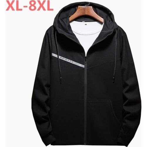 Big size 8XL 7XL 6XL New Arrival Spring Mens Jackets Fashion Coats Male Casual Slim Hooded Collar Jacket Men Outerdoor