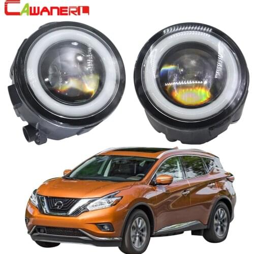 Cawanerl For Nissan Murano Z51 2007-2014 Car 3000LM LED Fog Light Angel Eye Daytime Running Light DRL White H11 12V 2 Pieces