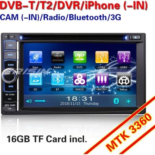 Erisin 790 Universal DAB+ Car Stereo GPS DVB-T2 DVR Bluetooth Sat Nav SWC VMCD Tape USB SD 3G Hands-free Double 2 Din Head Unit