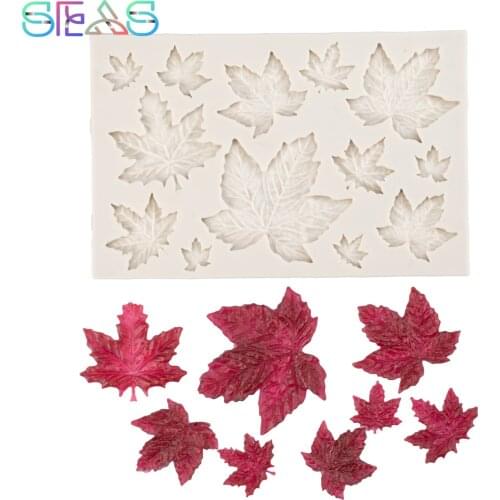 Maple Leaf Shape DIY Cake Silicone Mould Chocolate Fondant Cake Decorating Tools Sugarpaste Craft Bakeware Supply Baking Molds