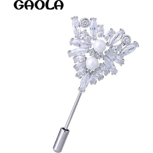 Белые броши на одежду GAOLA China At AliExpress