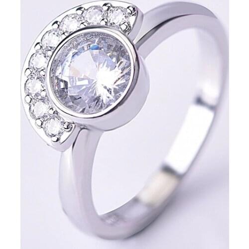 MENGYI Dainty Simple Zircon Ring For Women 9 2 5 Engagement Love Ring Lady‘s Fashion Wedding Rings Jewelry Gifts