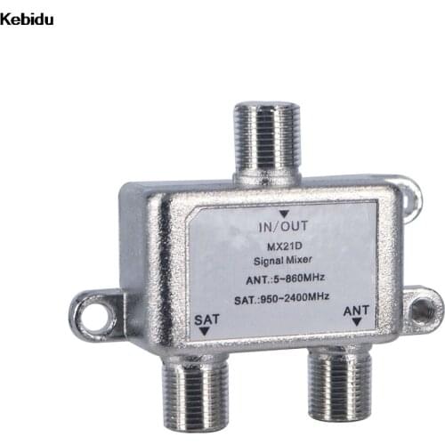 Kebidu 2 Way Cable Satellite Splitter TV Signal Satellite Sat Coaxial Diplexer Combiner Splitter Combiners Cable Switch Swi