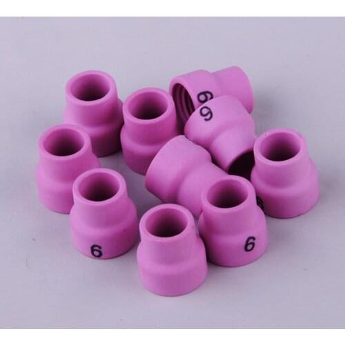 LETAOSK 53N27 6 Nozzles Ceramic Cups Fit For WP-24 TIG Welding Torch 10PK 9.5mm 3/8"