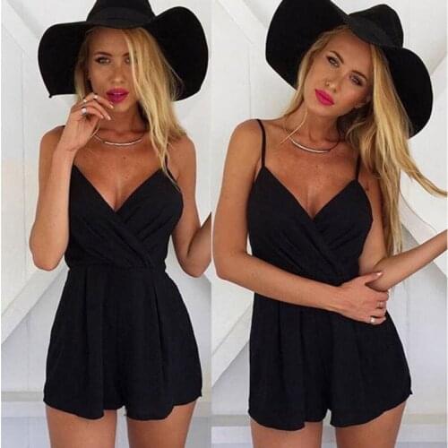 Summer Women\s V-neck Siamese Shorts Sexy Elegant Casual Siamese Shorts