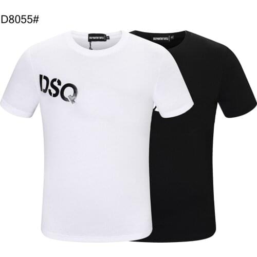 DSQ PHANTOM TURTLE Mens Short Sleeve Logo Series Graphic T-Shirt Men Fashion Print Cotton Tees Breathable Quality Tops D8055