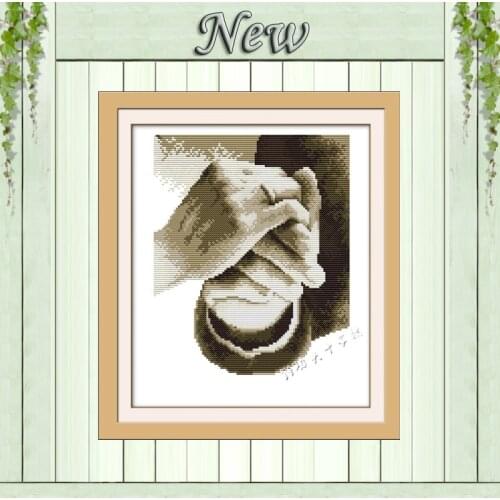 Hold your hand in hand love home Decor 11CT counted printed on canvas DMC Cross Stitch kits 14CT needlework Set DIY embroidery
