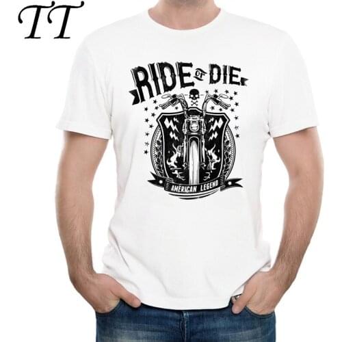 Newest Fashion Printed ride or die Design Printed T Shirt Fashion Mens Hipster Fitness T-shirts Summer Brand Clothing Tops Tees
