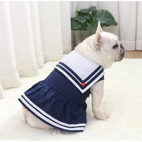 French Bulldog Dress Summer Pug Dog Clothes Poodle Schnauzer Welsh Corgi Frenchie Dog Clothes Pet Dresses Dropship Dog Costumes