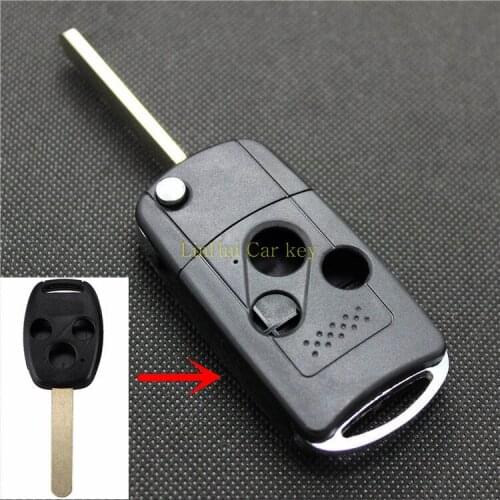 PINECONE for HONDA CIVIC CITY FIT CRV ACCORD Keys Case 3 Buttons Uncut Blank Brass Blade Modified Remote Key Shell 1 PC