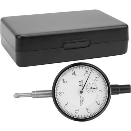 0.01MM Accuracy 0-10MM Range Shockproof Dial Indicator Gauge Measuring Tool Mechanical Indicator