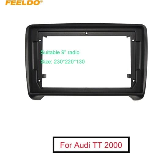 FEELDO Car Audio 2Din 9" Big Screen Fascia Frame Adapter For AUDI TT 2006-2014 Stereo Dash Panel Frame Fitting Kit