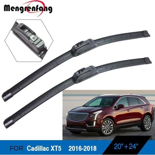 For Cadillac XT5 Car Front Windscreen Wiper Blades Soft Rubber Wiper J Hook & Bayonet Arms 2016 2017 2018