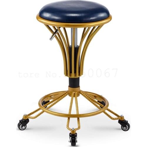 Beauty stool work bench hair salon special pulley beauty chair barber shop rotating round lift beauty stool