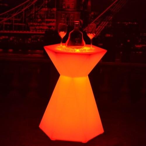 SK-LF28T (L60*W52*H76cm) LED Diamont Shape Bar Furniture Cocktail Table for Garden Outdoor Event Party free shipping 1pc/lot