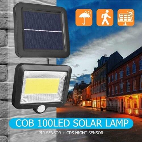 COB LED Solar Wall Light PIR Motion Sensor Floodlight Waterproof Outdoor Garden Lamp for Garden Décor Pathway Street Solar Lamp