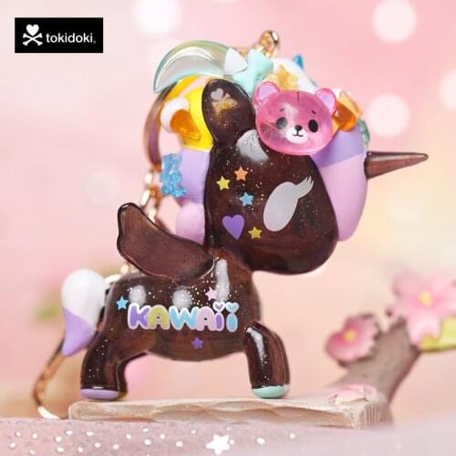 Tokidoki Heartbeat Memories Unicorn Pendant-Night Cute Keychain Phone Backpack Pendant Caja Ciega Cute Kawaii Model Pendant