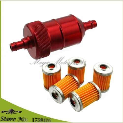 Fuel Filter With Spare Element For Honda Yamaha Dirt Pit Bike Motorcycle CRF50 KLX110 TTR125