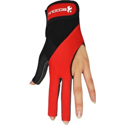 Three Finger Snooker Billiard Cue Glove Lycra Fabrics Embroidery Left Hand Open Pool Fitness Accessories Hot Sale Dropshipping