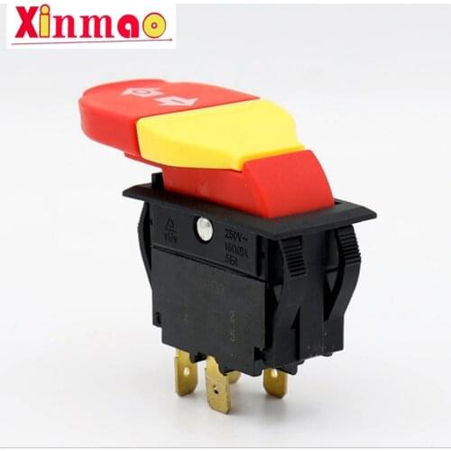 16A 250V 5e4 wooden mechanical electric tool electromagnetic button switch hy18