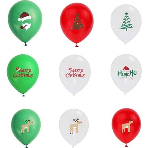 2pccs/set Merry Christmas balloons garland red green DIY balloon chain helium round foil candy globos Santa Claus Candy canes
