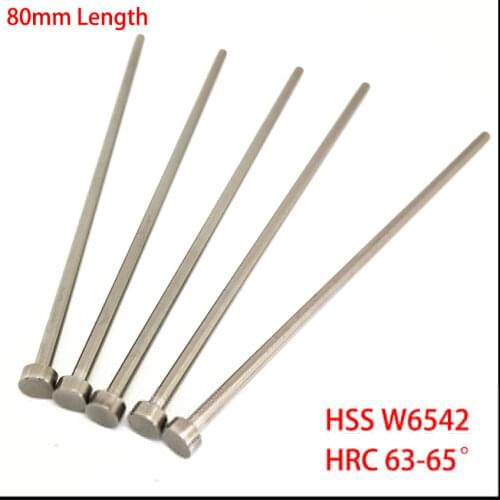 3.5*80mm 3.5x80mm 3.6*80mm 3.6x80mm HSS W6542 HRC63-65 Round Tip Plastic Injection Component Mold Straight Punching Ejector Pin