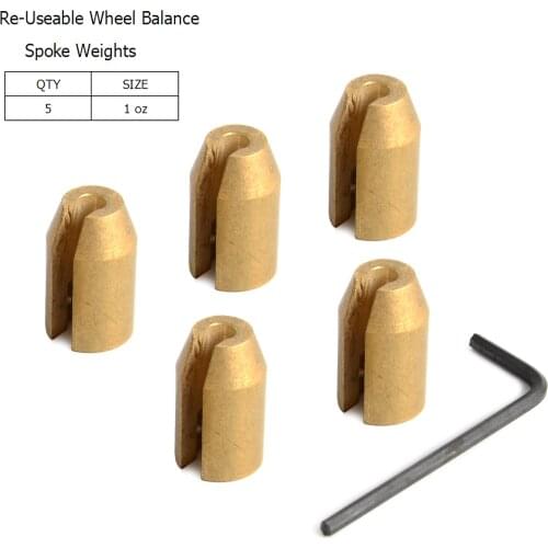 5 Part Reusable Tire Wheel Balance 1OZ Weights For Super Moto Dual sport Wheels Reusable Wheel Balance Spoked Weights