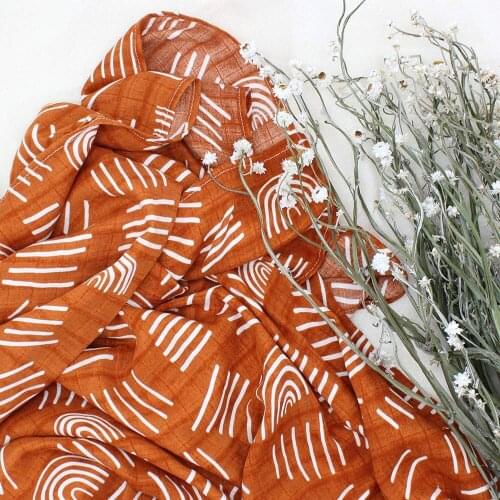 70% Bamboo+30% Cotton Newborn Muslin Swaddle Blanket Bedding Swaddle Blanket Baby 120x120cm